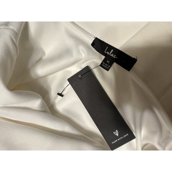 Lulus Sheath Dress M White Backless Stretch Sleeveless LWD NEW - Picture 11 of 12